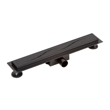 Water Fun Burela || matt fekete zuhanyfolyóka, 70 cm fürdőszoba kiegészítő