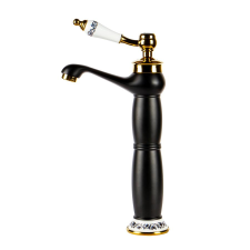 Water Fun Izmir Black & Gold magasított retro mosdó csaptelep csaptelep