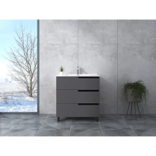 Water Fun Torino || Matt antracit szürke, fürdőszoba szekrény mosdóval 70cm fürdőszoba bútor