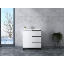 Water Fun Torino White fürdőszoba szekrény mosdóval 90cm fürdőszoba bútor