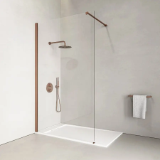 Water Fun Walk-in || Rose Gold zuhanyfal 100, 200cm, 8mm, NANO kád, zuhanykabin