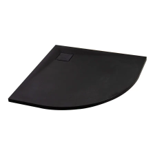 WaterFun Cagliari Black 80x80x2,6 cm íves, SMC zuhanytálca kád, zuhanykabin