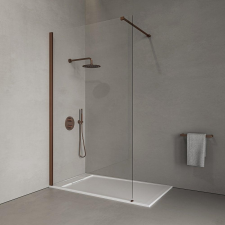 WaterFun Walk-in zuhanyfal RoseGold 90, 200cm, 8mm kád, zuhanykabin