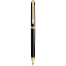 Waterman Hemisphere Elfordítással Kapcsolható Golyóstoll - Lakk Fekete, Fém, Arany Klipsz (WATE0099) toll