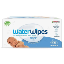 WaterWipes 100% BIO lebomló szalvéta 9 × 60 db asztalterítő és szalvéta