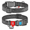 WAU DOG WAUDOG nyakörv, QR kódos, műanyag csattal,újrahasznosított pamutból ( 20mm, 24-40cm) szürke