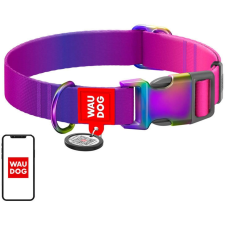  Waudog gradiens nylon nyakörv QR kóddal, lila, M-es méret (46519) nyakörv, póráz, hám kutyáknak