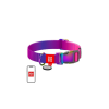 WAUDOG gradient nylon dog collar with QR code, purple , size M