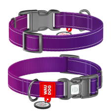  WAUDOG Mono Reflective kutya nyakörv – lila nyakörv, póráz, hám kutyáknak