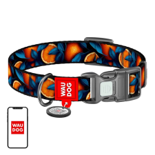  Waudog narancs minta nylon kutya nyakörv QR kóddal nyakörv, póráz, hám kutyáknak