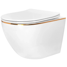 WC csésze Rea Carlo Tornado Rimless Flat GOLD EDGE szaniter