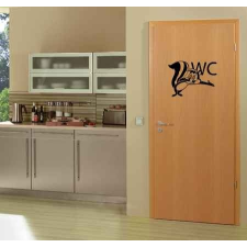 Wc dekoráció 5, borz tapéta, díszléc és más dekoráció