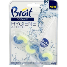 WC tisztító blokk, 2 fázisú, 45 g, "Brait Hygiene and fresh", óceán tisztító- és takarítószer, higiénia