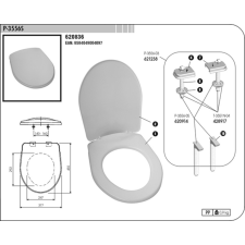 Wc ülőke Multi hőre lágyuló műanyagból fehér színben T3556 fürdőszoba kiegészítő
