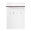 Webba beny falifogas 4 akasztóval fényes fehér + szürke tölgy, 760 x 196 x 1140 mm 2C