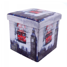 Webba Kocka összecsukható puff tárolórésszel, 38x38x38cm Big Ben bútor