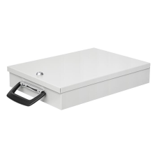 WEDO Fém dokumentum tároló doboz,  A4, 36,5x26x6,7 cm, WEDO világos szürke biztonságtechnikai eszköz