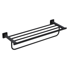 Welland Exclusive-Line fali törölközőtartó és polc - 60 cm - fekete (39902-B) fürdőszoba kiegészítő