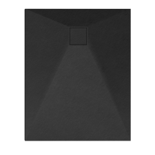 Welland kőhatású zuhanytálca szifonnal 80 x 100 cm - fekete (GT-10080SS) kád, zuhanykabin
