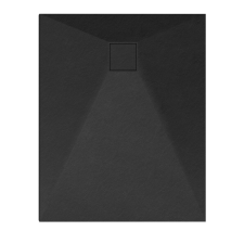 Welland kőhatású zuhanytálca szifonnal 80 x 100 cm - fekete (GT-10080SS) kád, zuhanykabin