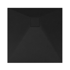 Welland kőhatású zuhanytálca szifonnal 80 x 80 cm - fekete (GT-8080SS) kád, zuhanykabin