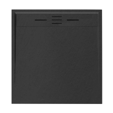 Welland kőhatású zuhanytálca szifonnal 90 x 90 cm - fekete (GT-9090LS) kád, zuhanykabin