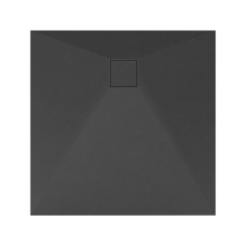 Welland kőhatású zuhanytálca szifonnal 90 x 90 cm - fekete (GT-9090SS) kád, zuhanykabin