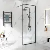 Welland Montana walk-in zuhanyfal 60 x 195 cm - fekete profil