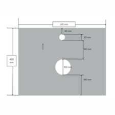 Welland Neolith fürdőszobabútor munkalap - kvarc kompizit - 80 x 45.5 cm (fekete) fürdőszoba bútor