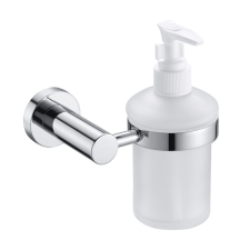 Welland Topaz szappanadagoló - króm / tejüveg / fehér (96313-CH) fürdőszoba kiegészítő