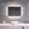 Welland Type-20H LED tükör - fényerő + színhőfok állítás + szenzoros kapcsoló + páramentesítő - 80 x 60 cm