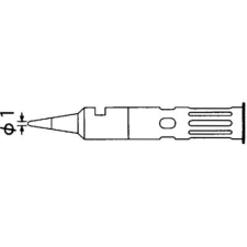 Weller WP60 pákahegy, forrasztóhegy 1 mm-es gömbölyű fejű T0051644399 (T0051644399) forrasztási tartozék