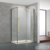Wellis Mika 120x90 szögletes nyílóajtós zuhanykabin Easy Clean bevonattal, brushed gold