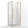 Wellis Mika 90x90 szögletes nyílóajtós zuhanykabin easy clean bevonattal, brushed gold