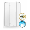 Wellis Sorrento Plus 140 1 nyílóajtós szögletes zuhanykabin balos- Easy Clean bevonattal