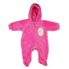 Wellsoft kapucnis baba overál süni mintával - 74-es méret, világos pink babakabát, overál, bundazsák