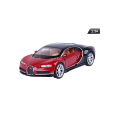 Welly Makett autó, 1:34, BUGATTI Chiron, piros és fekete makett