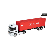 Welly Makett kamion, 1:32, Mercedes-Benz Actros K Line, fehér és piros makett
