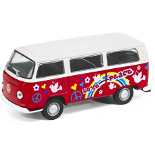  Welly Volkswagen autóbusz 1972-es, Méretarány 1:34, 11 cm, Piros makett