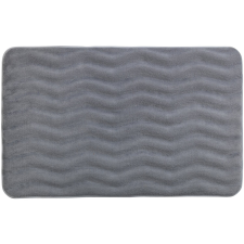 Wenko fürdőszobaszőnyeg memóriahabos Waves 50 cm x 80 cm világosszürke lakástextília