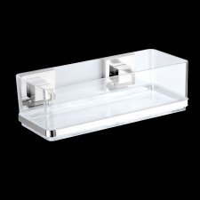 WENKO VACUUM-LOC QUADRO POLC FALI 25,5X8,5X14 CM, ÁTTETSZŐ-KRÓM bútor
