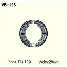 Wesrah VB-123 fékpofa Wesrah  Futómű és fék alkatrészek Fékpofák (dobfék) egyéb motorkerékpár alkatrész