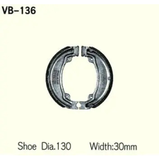 Wesrah VB-136 fékpofa Wesrah  Futómű és fék alkatrészek Fékpofák (dobfék) egyéb motorkerékpár alkatrész