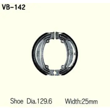 Wesrah VB-142 fékpofa Wesrah  Futómű és fék alkatrészek Fékpofák (dobfék) egyéb motorkerékpár alkatrész
