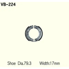 Wesrah VB-224 fékpofa Wesrah Futómű és fék alkatrészek Fékpofák (dobfék) egyéb motorkerékpár alkatrész
