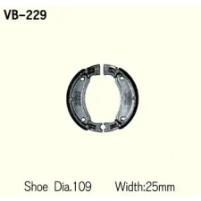 Wesrah VB-229 fékpofa Wesrah Futómű és fék alkatrészek Fékpofák (dobfék) egyéb motorkerékpár alkatrész