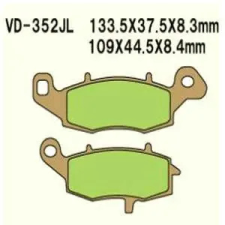 Wesrah VD-352RJL fékbetét Wesrah  Futómű és fék alkatrészek Fékbetétek (tárcsafék) egyéb motorkerékpár alkatrész