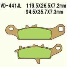 Wesrah VD-441JL fékbetét Wesrah Futómű és fék alkatrészek Fékbetétek (tárcsafék) egyéb motorkerékpár alkatrész