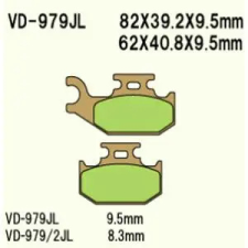 Wesrah VD-979JL fékbetét Wesrah Futómű és fék alkatrészek Fékbetétek (tárcsafék) egyéb motorkerékpár alkatrész