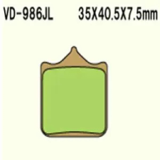 Wesrah VD-986SRJL fékbetét Wesrah Futómű és fék alkatrészek Fékbetétek (tárcsafék) egyéb motorkerékpár alkatrész